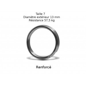 VMC Lot de 7 anneaux brisés renforcés  - Taille 7 - Diamètre 13 mm - Résistance 57,5 kg - 1