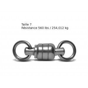 VMC Lot de 2 Emerillons VMC Pêche Forte - Taille 7 - Résistance 264 kg - Coloris acier - 1