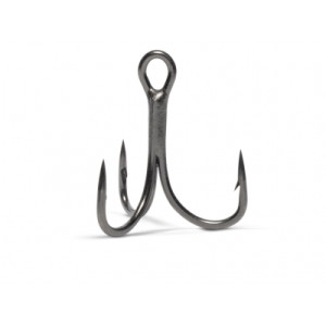 VMC 5 Hameçons triples inline avec ardillons 7554 2x renforcé - Coloris Black Nickel - Taille 6 - 1