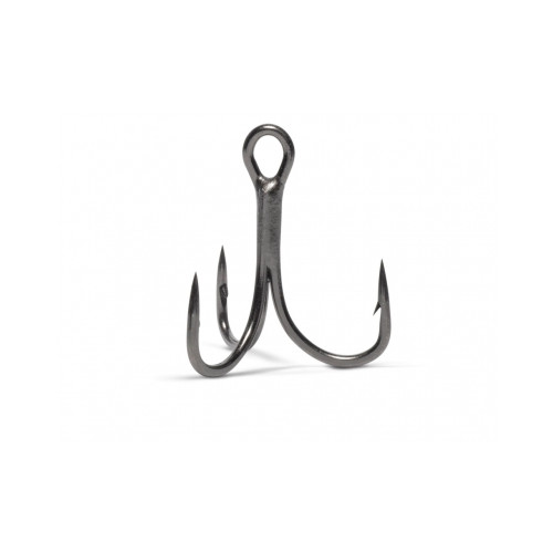 VMC 5 Hameçons triples inline avec ardillons 7554 2x renforcé - Coloris Black Nickel - Taille 6 - 1