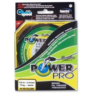 Power Pro Tresse POWER PRO - Bobine 135m - Diametre 0,19mm - Resistance 13kg - Couleur Jaune - 1