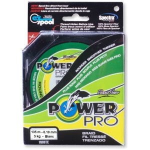 Power Pro Tresse POWER PRO - Bobine 135m - Diametre 0,10mm - Resistance 5kg - Couleur Blanc - 1