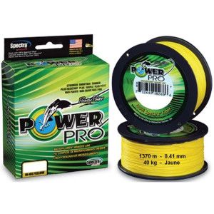 Power Pro Tresse POWER PRO - Bobine 1370m - Diametre 0,41mm - Resistance 40kg - Couleur Jaune - 1