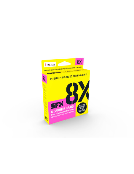 Sufix Tresse Sufix SFX 8X CARRIER BRAID - Coloris Lo-Vis Green - résistance 7,7kg - diamètre 0,148mm - longueur 275m - 1