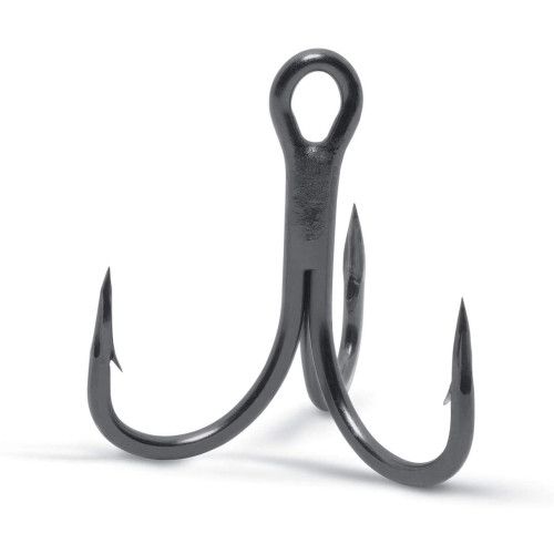 VMC 5 Hameçons VMC Triple Inline Spark Point 3x renforcé 7556 - Coloris Black Nickel - Taille 6 - 1