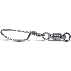 VMC Lot de 3 Emerillons VMC+Agrafe Pêche Forte - Taille 4 - Résistance 74 kg - Coloris acier - 1