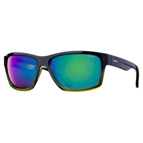 Lunettes polarisantes FAIAL Vert foncé dégradé - Couleur argent ambré - Miroir