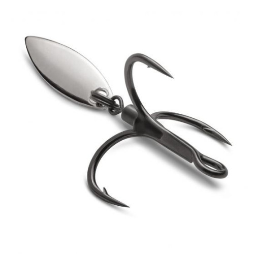 Hameçons triples avec Bavette BLADED HYBRID Nickel Noir- Taille 10 - 3 pièces