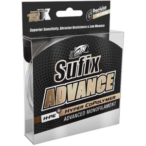 Sufix Nylon SUFIX ADVANCE G2  - Bobine 150m - Diametre 0,18 mm - Resistance 3,4 kg - Couleur transparent - 1