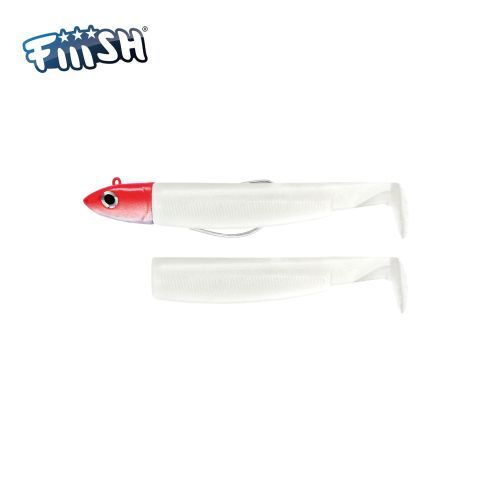 Combo Shore Black Minnow n°2,5 + corps - Tête Shore 8g - White/Red