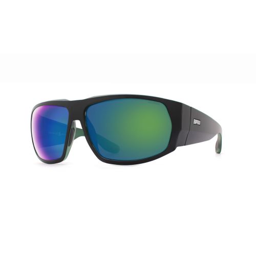 Lunette de soleil PRECISION VISION GEAR - Monture Noir vert émeraude mat - Verres Ambre vert Miroir