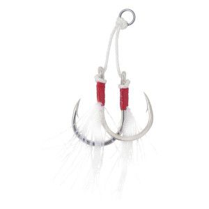 VMC 3 hameçons VMC montés Jigging Assist Hook 7264AH - Coloris Etain brillant - Taille 3/0 - 2