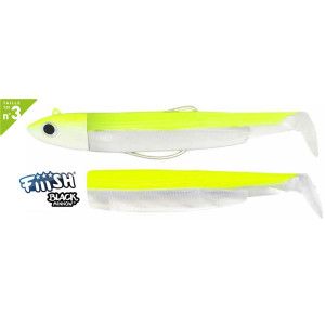 Fiiish Combo Black Minnow 120 - Tête OffShore 25g - Jaune Fluo - 1