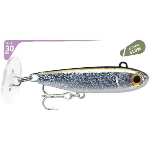 Fiiish Leurre Power Tail Fresh Water 30 mm - Slow 2,4 g -  Coloris Silver Glitter - PWT565 - 2