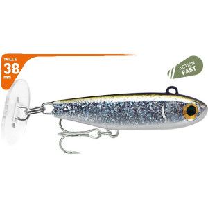 Fiiish Leurre Power Tail Fresh Water 38 mm - Fast 6,4 g -  Coloris Silver Glitter - PWT555 - 2