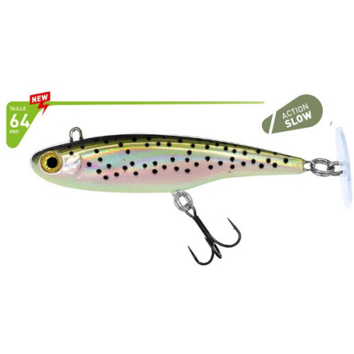 Fiiish Leurre Power Tail Fresh Water 64 mm - Slow 8 g -  Coloris Sexy Trout UV - PWT814 - 1