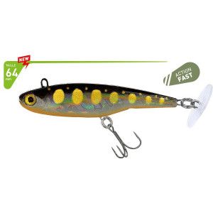 Fiiish Leurre Power Tail Fresh Water 64 mm - Fast 12 g -  Coloris Black Gold UV - PWT819 - 1