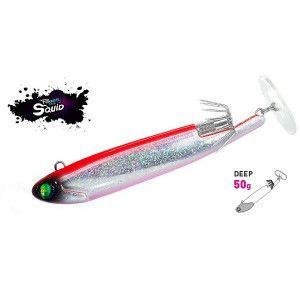 Fiiish Leurre PowerTail Squid - Deep 50 g -  Coloris Fresh Pink UV - STH845 - 1