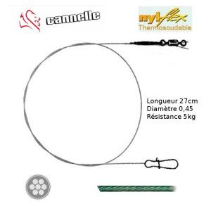 Cannelle Avançon en acier Nylflex C708 - Longueur 27cm - Diametre 0,45 mm - Resistance 5 kg  - Blister de 3 - 2
