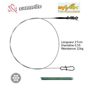 Cannelle Avançon en acier Nylflex C708 - Longueur 27cm - Diametre 0,55 mm - Resistance 12 kg  - Blister de 3 - 2