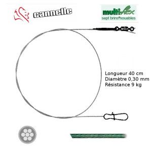 Cannelle Avançon en acier Multiflex C728 - Longueur 40cm - Diametre 0,30 mm - Resistance 9 kg  - Blister de 3 - 2