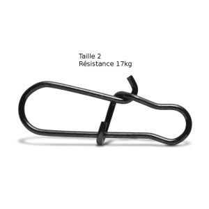 VMC 12 Agrafes VMC Duolock 3537- Taille 2 - Résistance 17 kg - Noir - 1