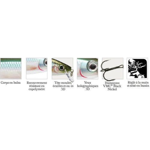 Rapala Leurres durs BX WAKING MINNOW - coloris YP - 13cm / 22g - profondeur de nage : Surface - 2
