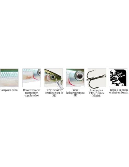 Rapala Leurres durs BX WAKING MINNOW - coloris YP - 13cm / 22g - profondeur de nage : Surface - 2