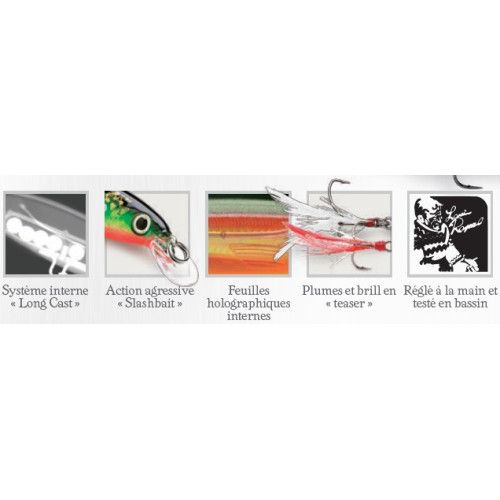 Rapala Leurres durs  X-RAP - coloris S -  6cm / 4g - profondeur de nage de 0.90 à 1.50m - 2