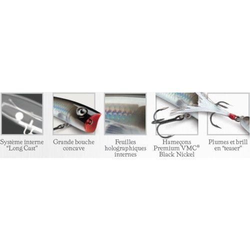 Rapala Leurres durs X-RAP POP - coloris CGH - 7cm / 11g - profondeur de nage : surface - 3