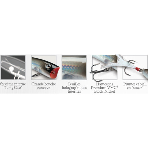 Rapala Leurres durs X-RAP POP - coloris PGS - 7cm / 11g - profondeur de nage : surface - 2