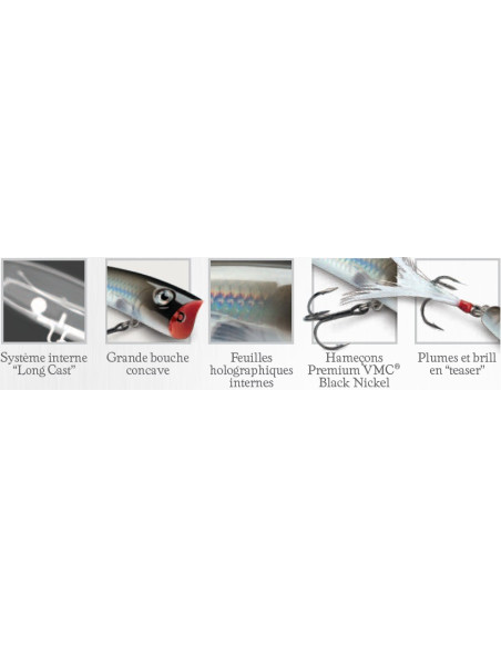 Rapala Leurres durs X-RAP POP - coloris PGS - 7cm / 11g - profondeur de nage : surface - 2