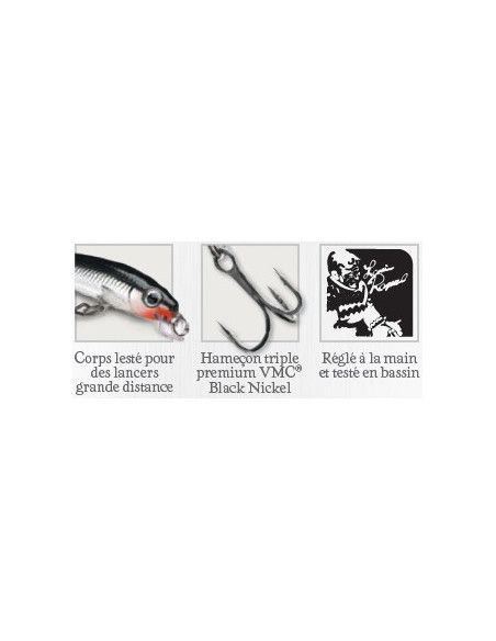 Rapala Leurres durs  ULTRA LIGHT MINNOW - Coloris SD - 4cm / 3g - profondeur de nage de 0.60 à 0.90m - 2