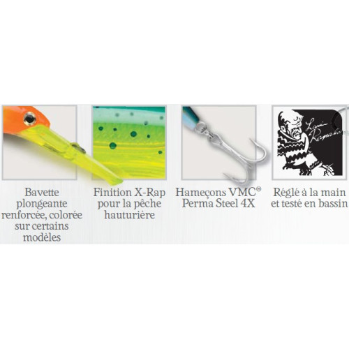 Rapala Leurres durs  X-RAP MAGNUM - coloris PSYP - 16cm / 72g - profondeur de nage 9m - 2