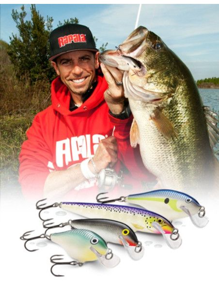 Rapala Leurres durs SCATTER RAP SHAD - coloris P - 5cm / 5g - profondeur de nage de 1.80 à 2.10m - 2