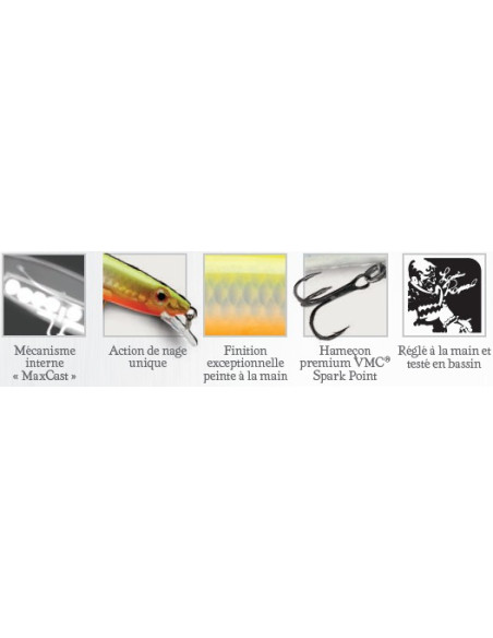Rapala Leurres durs  MAXRAP - coloris BSRDL - 13cm / 15g - profondeur de nage de 0.30 à 0.90m - 3