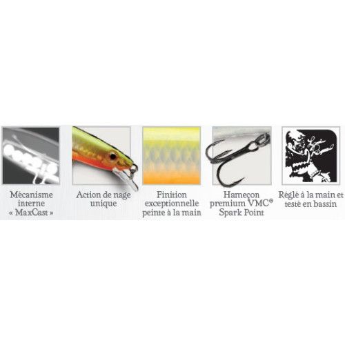 Rapala Leurres durs  MAXRAP - coloris BSRDL - 17cm / 28g - profondeur de nage de 0.30 à 0.90m - 3