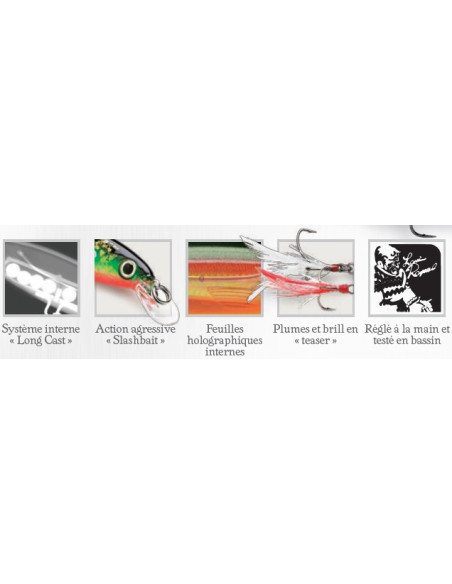 Rapala Leurres durs  X-RAP - coloris SCP - 8cm / 7g - profondeur de nage de 0.90 à 1.50m - 2